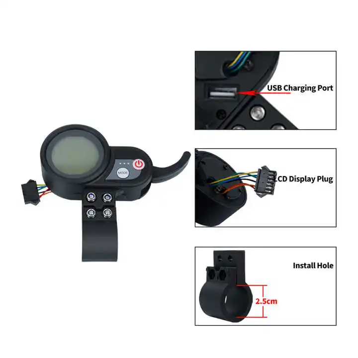 36v-60v JP Display Electric Scooter Throttle Thumb Panel Controller E-Bike Accessories Part