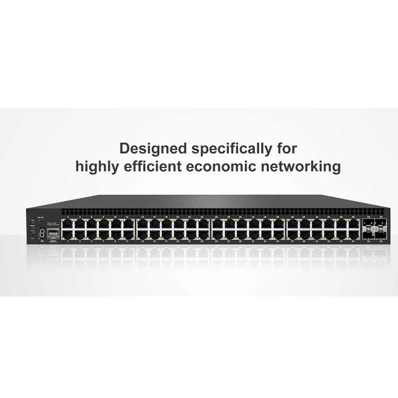 S5700-48GP-4TFR 48 Port Gigabit PoE+ Managed Switch with 4 SFP 10G Uplinks and L3 Routing QoS Support