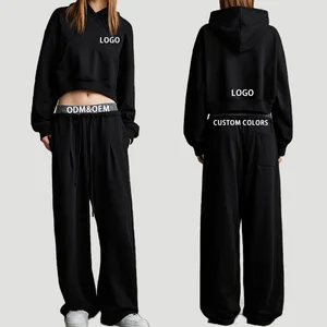 Women's Custom Oversized Fleece Pullover Hoodie Autumn Streetwear Casual Color Block Sweatshirt Wholesale Winter Hooded