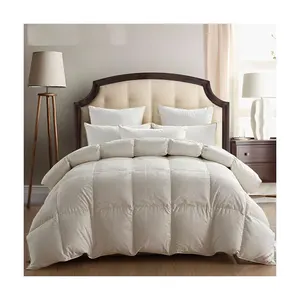Machine Washable Wholesale Silk Jacquard Fabric Quilt Down Comforter Cream Coloured Queen Size Comforter