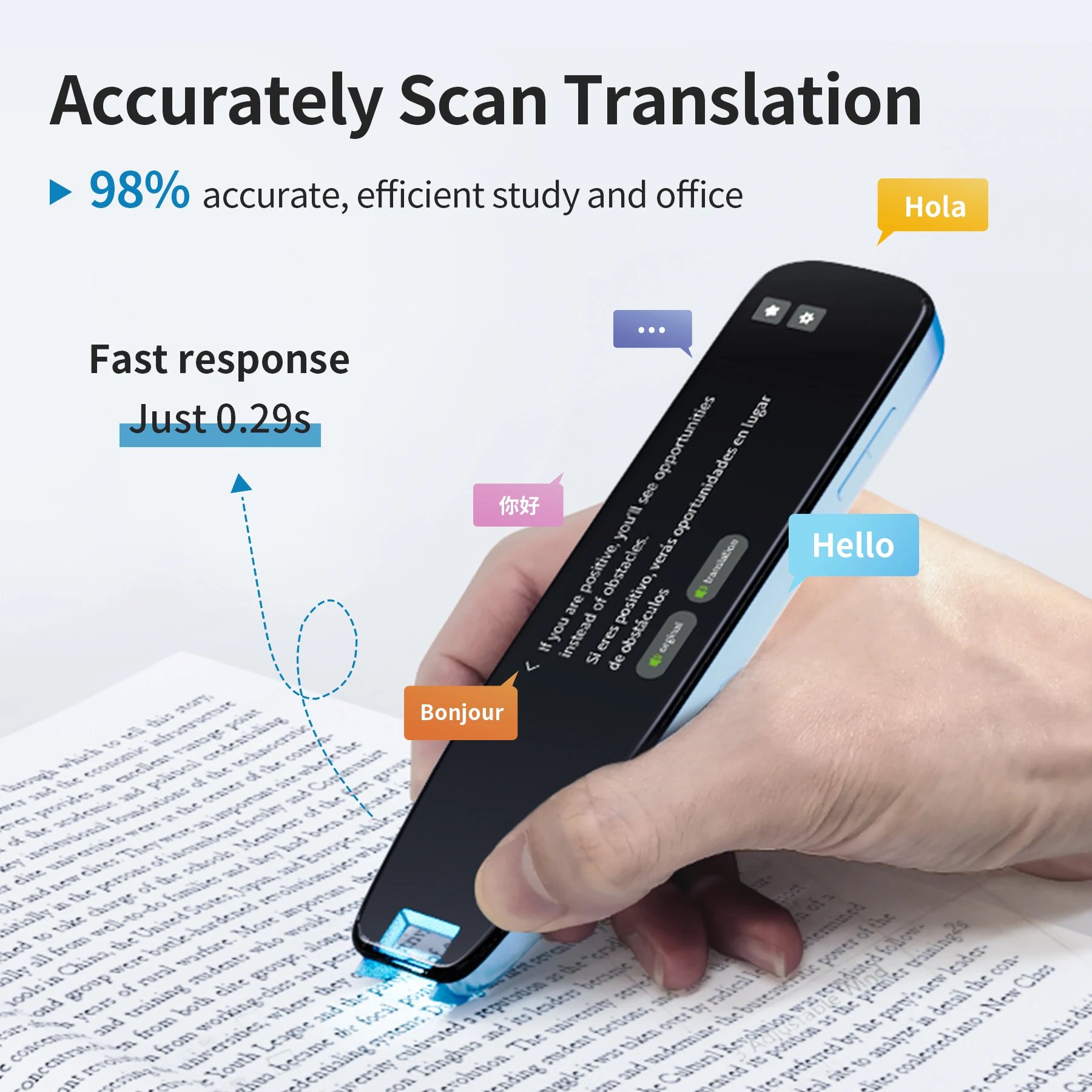 NEWYES OEM Customize WIFI Portable Scan Talking Voice Translator 112 Languages Scanner Reader Pen