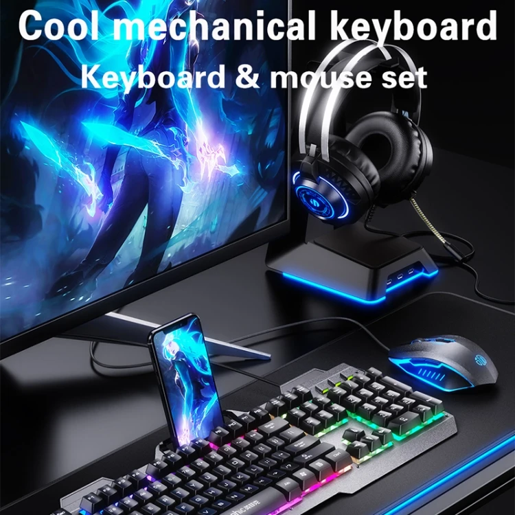 Inphic V680 Metal Mechanical Keyboard with 1200-3200