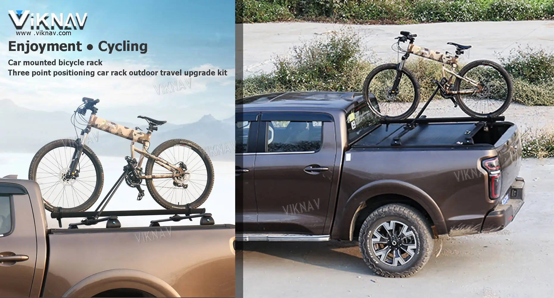 Lockable Aluminum Truck Bed Bike Rack Mount for Trucks OEM