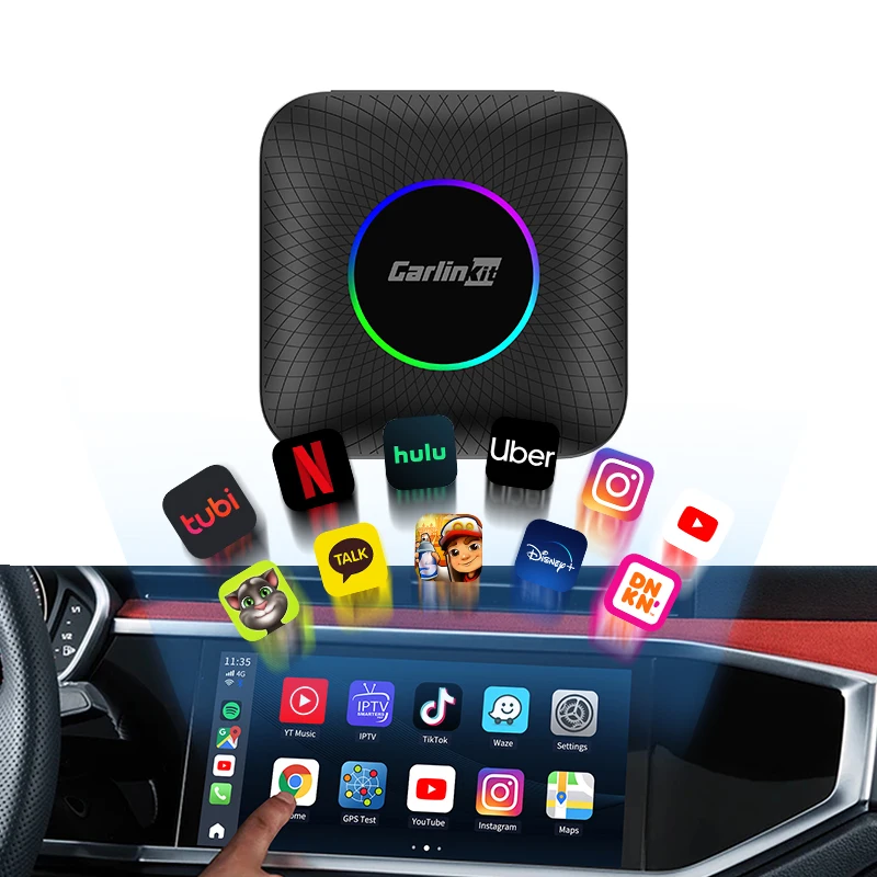 Carlink Tbox Ambient SM6225 8-Core Car Play Ai Box Carlinkit 8G 128Gb Android 13 Netflix Youtube Auto Carplay