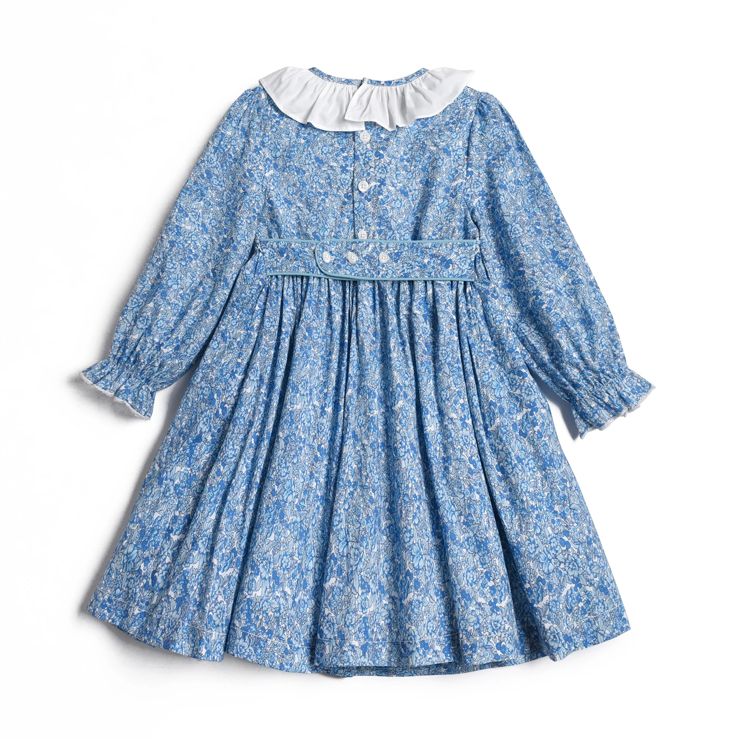 Wholesale Kids Dress Spring Long Sleeve Frocks Hand Smocked