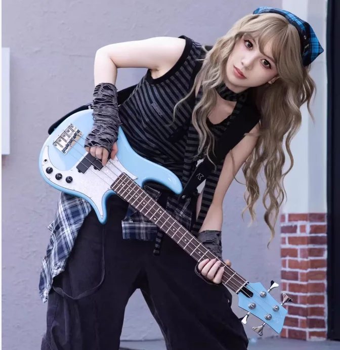 AKAMAミニエレクトリックベースMGリズムエルフ30インチ4弦初心者