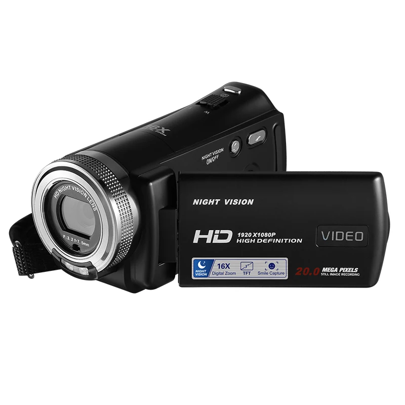 中国製 フルHD 1080p デジタルビデオカメラ HDV-F2 最大2000万画素 3.0