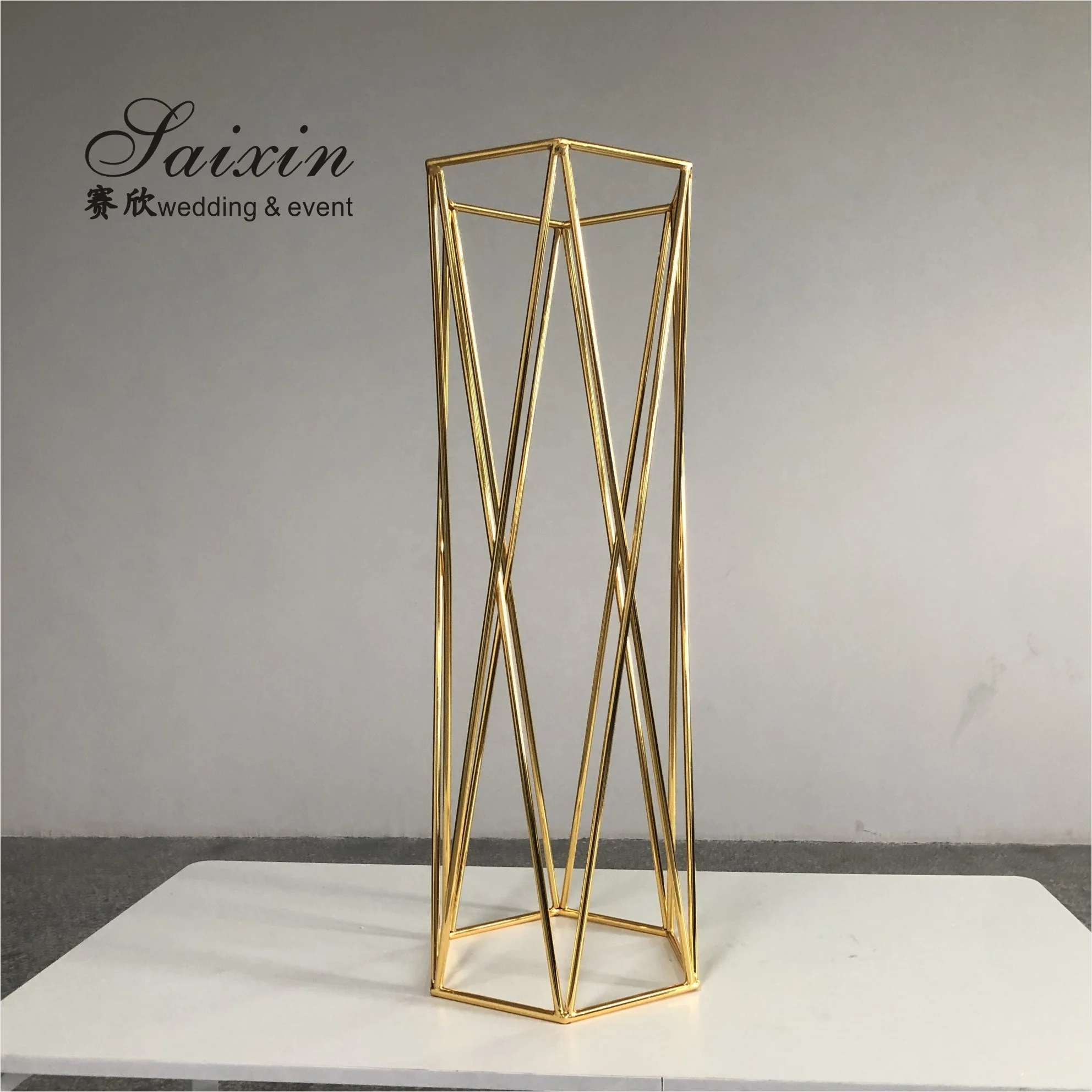 金植木鉢スタンド金属製ウェディングセンター用工場割引販売