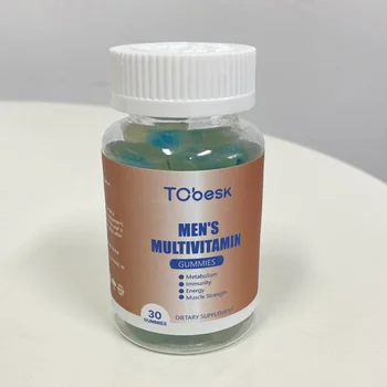 Customized Label and Logo Factory Supply Vegetarian Products Male Multivitamin Gummies Rich in Vitamins C D E B6 for Metabolism