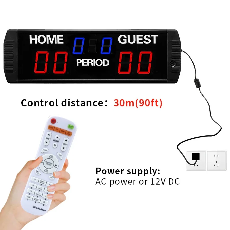 Tableau de Score Électronique Portable Ganxin à Affichage LED pour Basketball, Mini Tableau Numérique pour Football de Table et Cornhole en Intérieur Tableau de Score Électronique Portable Ganxin à Affichage LED pour Basketball, Mini Tableau Numérique pour Football de Table et Cornhole en Intérieur