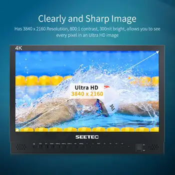 SEETEC 4K156-9HSD 15.6 Inch Professional Grade 4K  with 3G HD SD SDI Inputs for Studio and Field Use HD Broadcast Monitor detail image