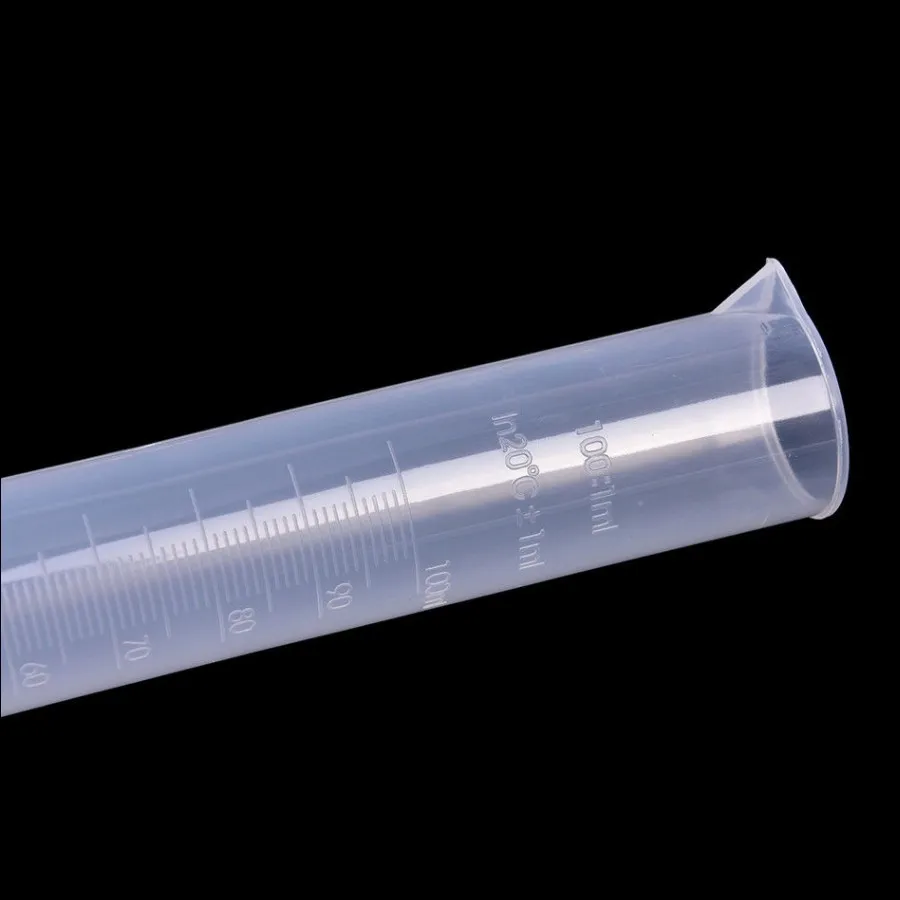 HAIJU LAB 100ml Translucent Plastic Laboratory Cylinder Graduated Measuring Cylinder for Lab Supplies