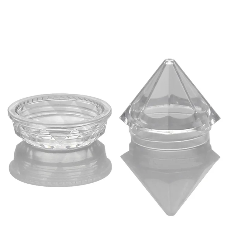 Yueshunxing Factory Wholesale 5g Jewelry clear Cosmetic Jar Nail Powder Storage Jar Container Mini Drll Shape Eyeshadow Container