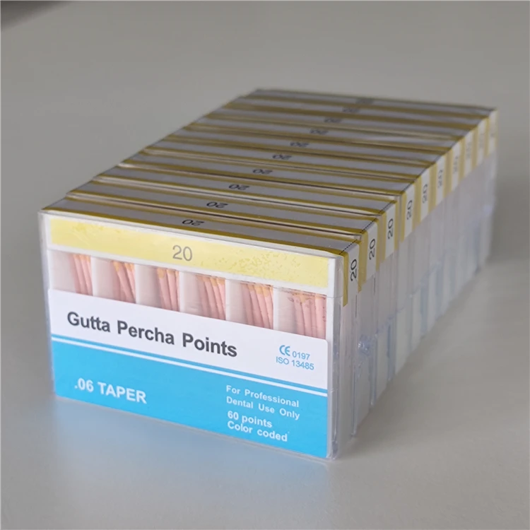 Points En Gutta-percha Endodontique - 10 Boîtes, Cône 0.02, Tailles #15 à #40 | Marque GreatLife Dent, Pour Laboratoire Dentaire