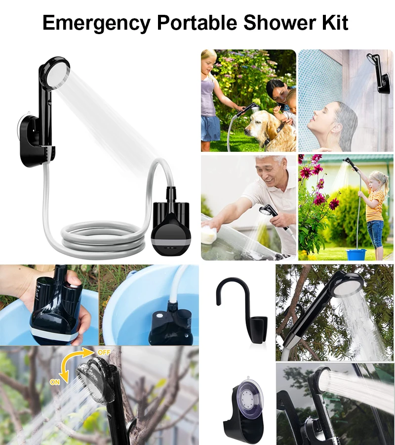 Personal Mobile Hand Washer Handheld Rechargeable Camping Shower for Outdoor Showering factory