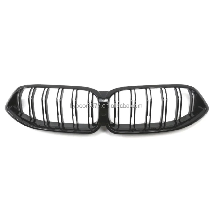 product tiypeor front kidney grille for bmw 8 series g15 2018   2022 sport competition grille full black single double line-6