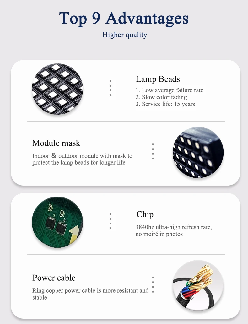 P3.91 Full Color LED Video Wall with 5 Years Warranty High Brightness and Multiple Installation Options for Indoor and Outdoor Use