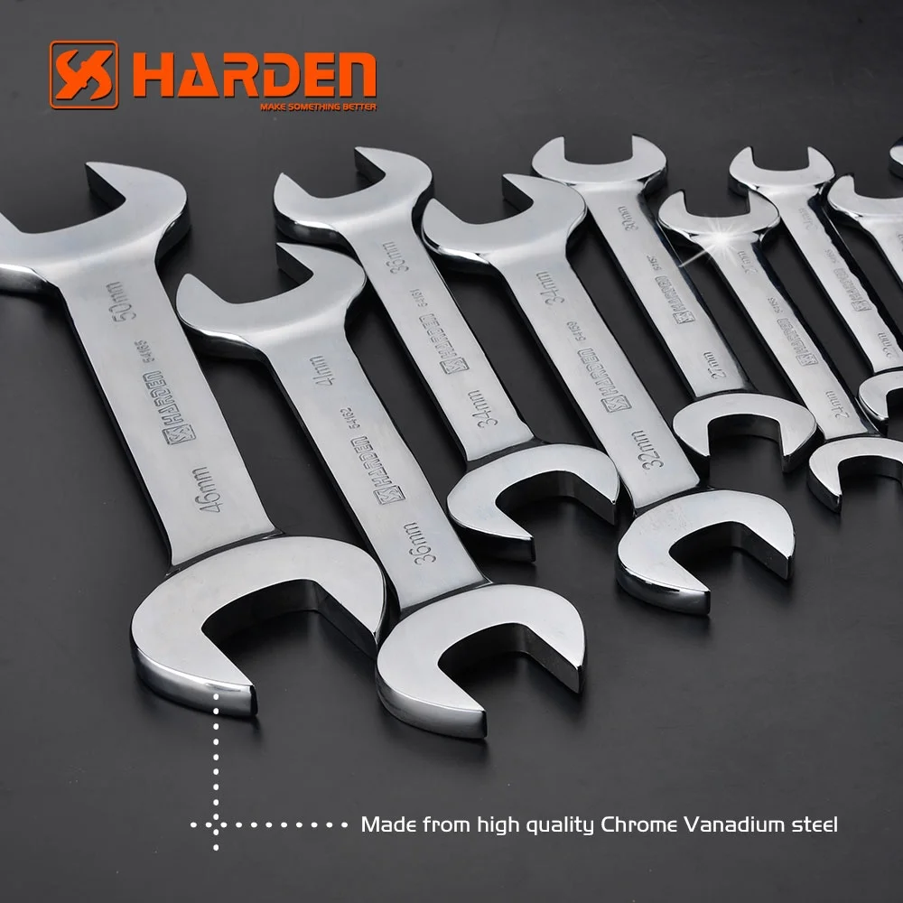 HARDEN Professional Tool Chrome Vanadium Auto Repairing Universal Double Open End Wrench Set