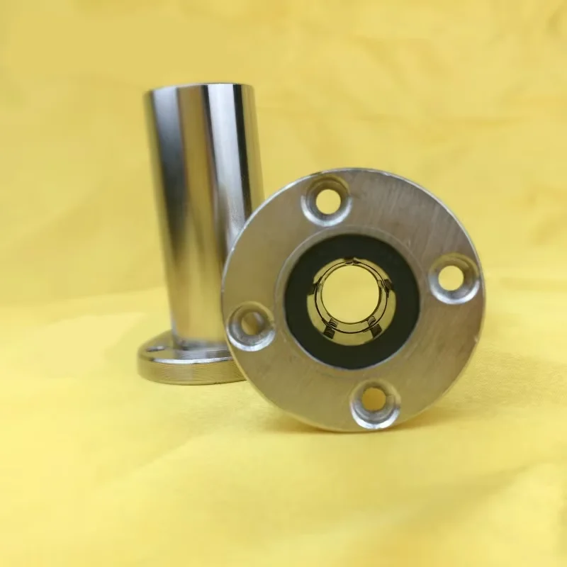 Electroplating Extended Circular Flange  Linear Module LMF6LUU LMF8LUU LMF12LUU Sliding Matching Optical Axis Anti rust Bearing