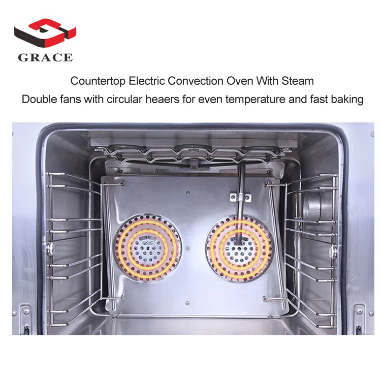 China Factory Multifunctional 10 Trays Countertop Electric Commercial Convection Oven with Under Shelf