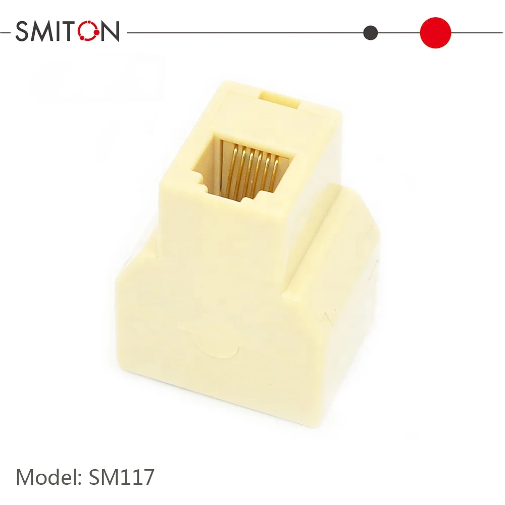 RJ11 RJ12 6P4C 6P6C Female to Female Telephone Line Splitter