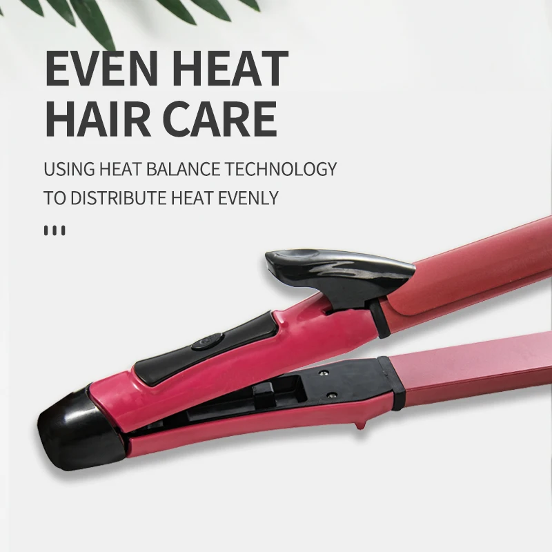 Оптовая продажа титановое 360 градусов Поворотный сетевой шнур розовые цветы ручной щипцы для завивки волос