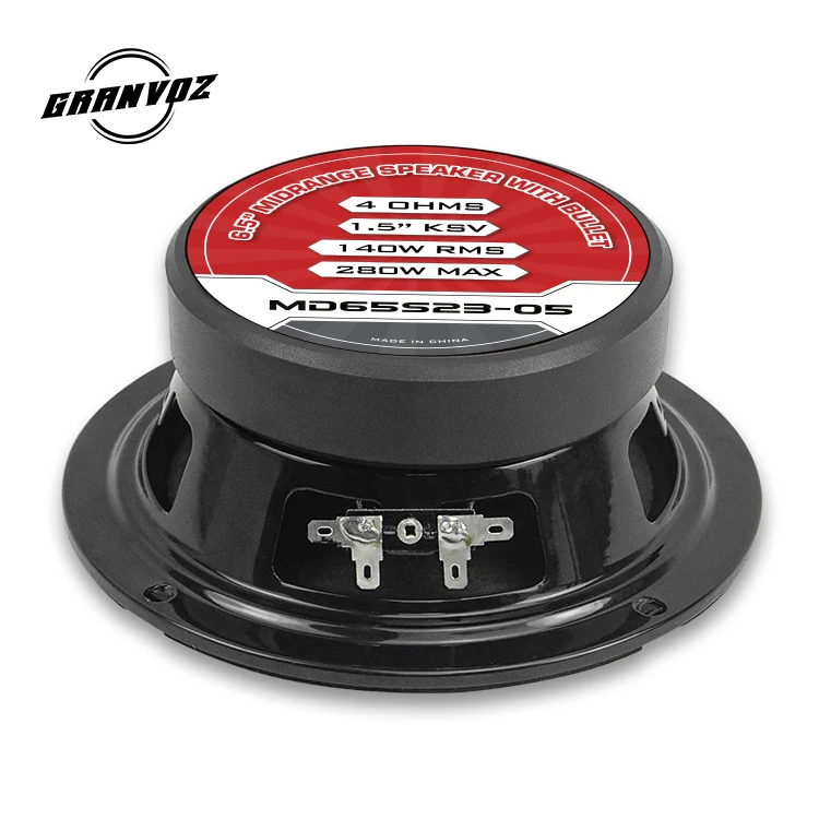 OEM 6.5 Inch Midrange Car Audio Speakers Aluminum Bullet Portable Subwoofer Box 4ohm Retail Package