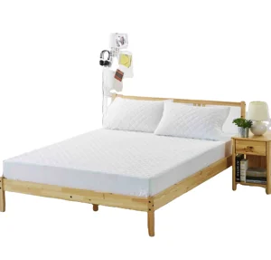 100% Polyester 70GSM Microfiber Fabric Quilted Mattress Protector Mattress Cover