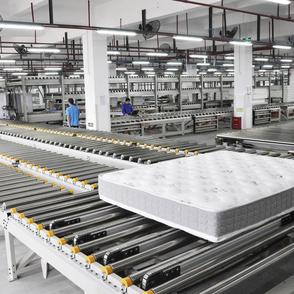 Factory price automatic pocket spring mattress latex mattress and foam mattress finishing line machine sending wrapping