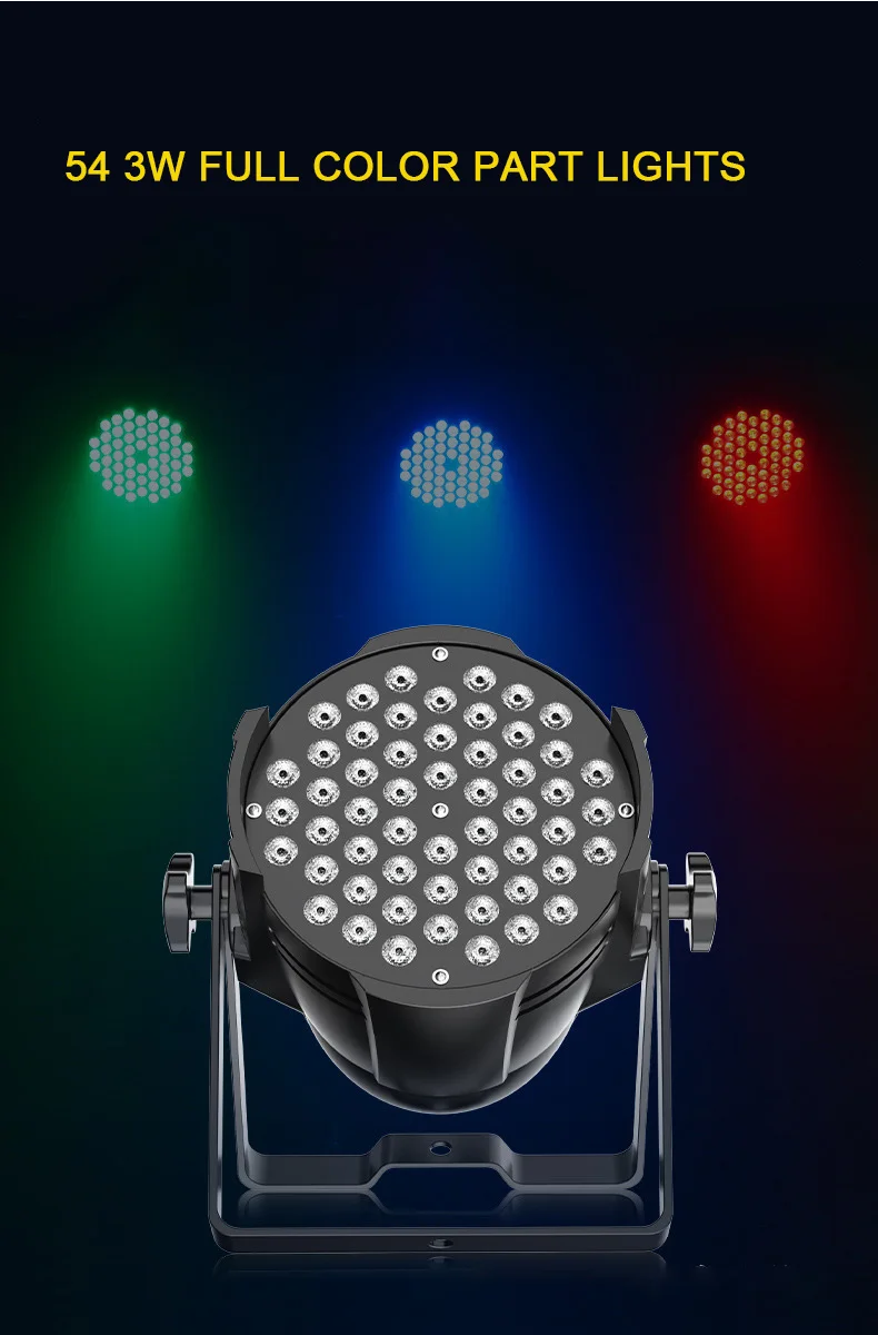 Professional Stage Lighting Kit With 54 Pcs 3w Led Lights Can Stage