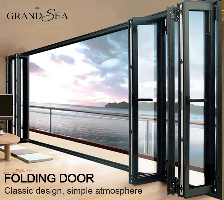 12mm Unbreakable Low E Glass Interior Frameless Aluminum Glass Folding