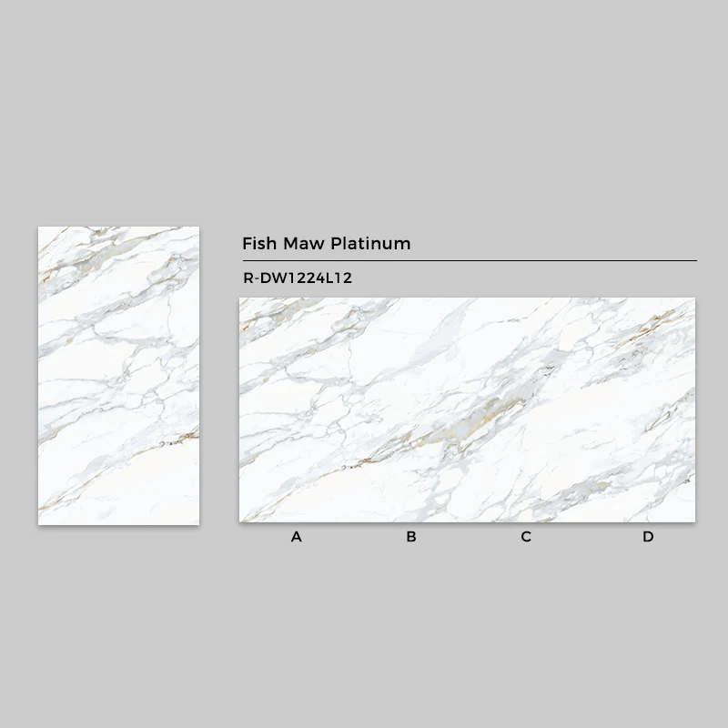Realgres White Ceramic Countertop Fish Maw Platinum Big Size Porcelain Tiles Quartz Countertops Slabs