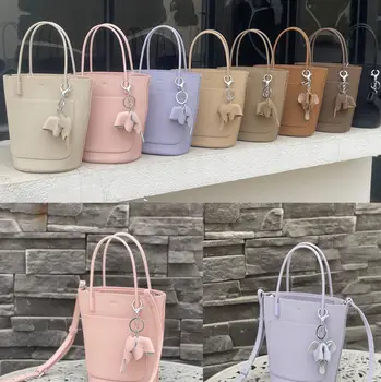 Designer Versatile Skew Straddle Bucket One Shoulder 2024 New Women's Bag Genuine Leather Handbag Fashionable Guangzhou Bag