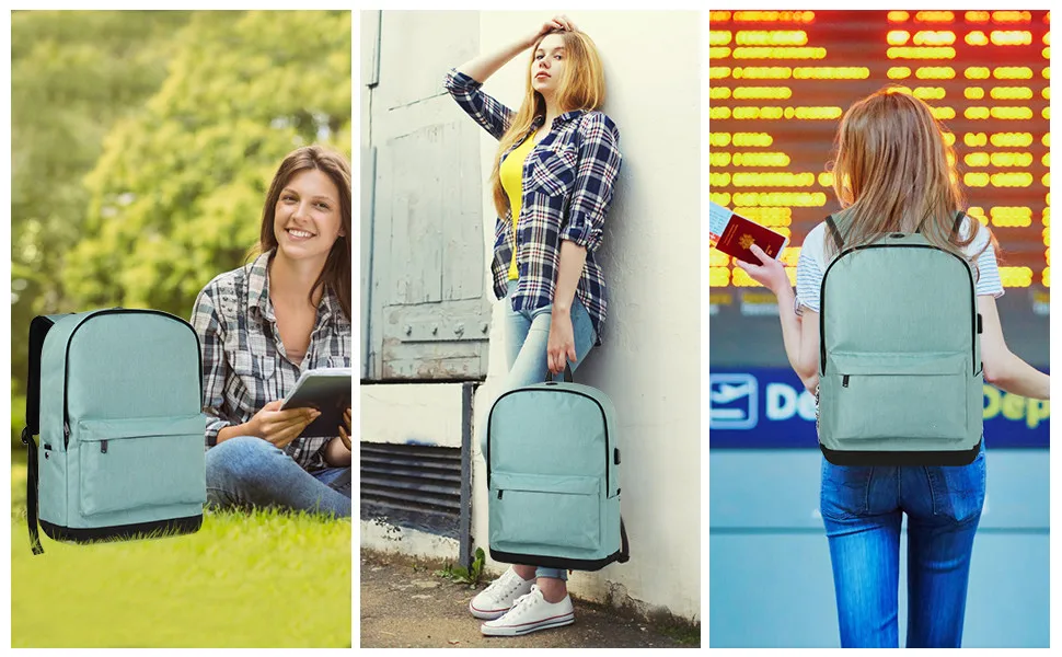 Custom Schoolbag Promotional 15.6 Inches Laptop Comprtment Trendy Girls