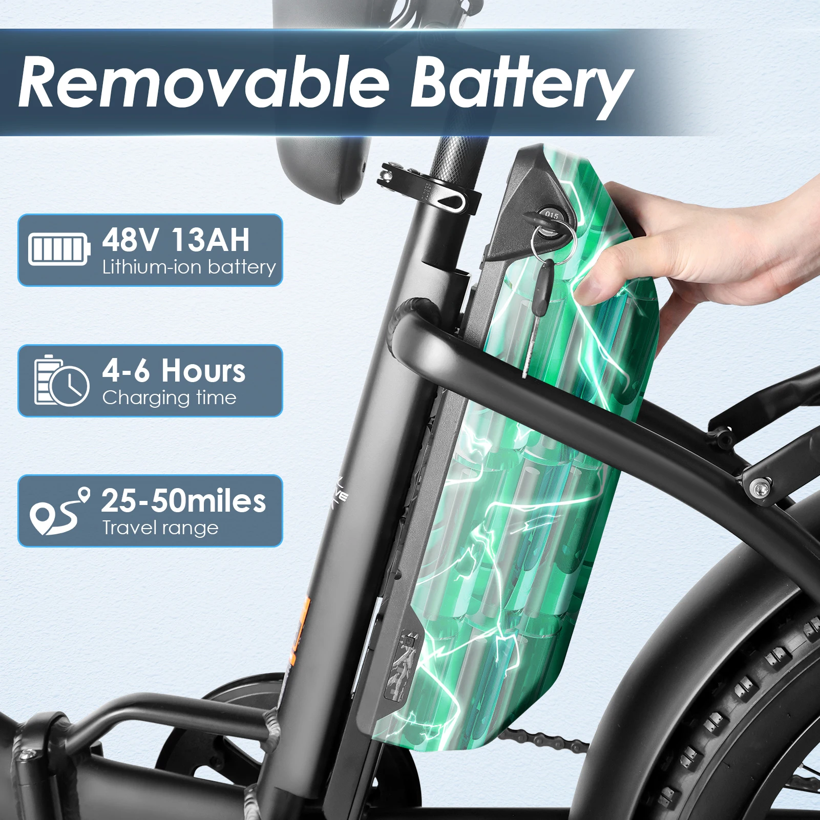 USA Warehouse Stock 48V 13AH 500W 20 Inch Fat Tire Folding Adults Ebike Multi Mode Moped Cheap City Foldable Mountain Ebike