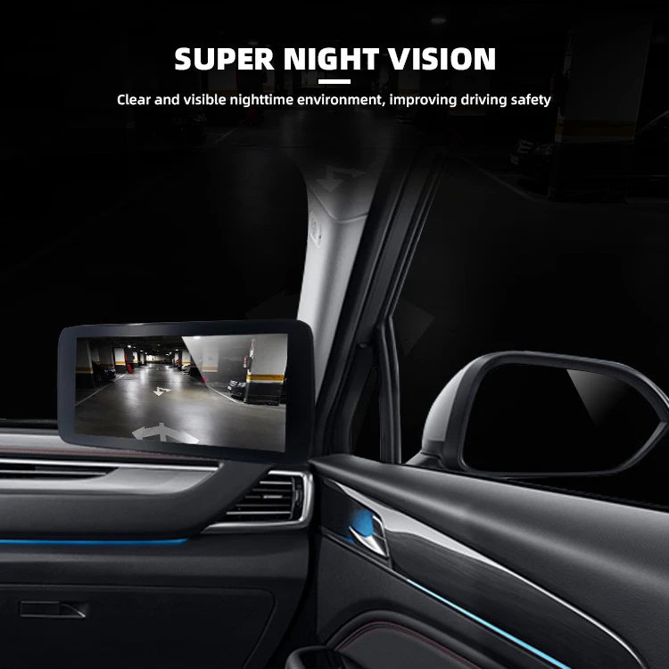 BSD Blind Spot Left Right 2 Side Multi Camera System DVR Backup Rearview Mirror Car Rear Monitor Car Side Mirror Camera for Car manufacture