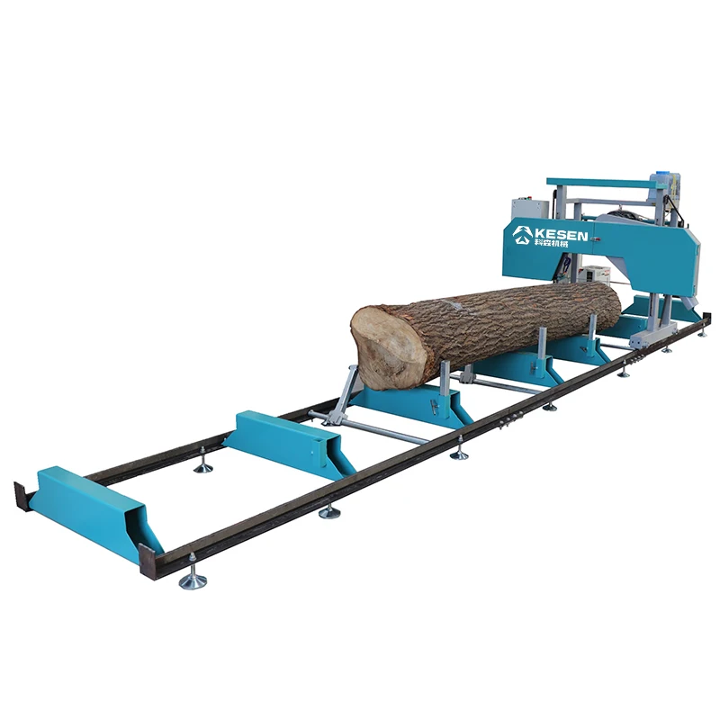 Factory Direct Sale Kesen 36 Inch Automatic Horizontal Saw Mill Portable Band Sawmill Machine Wood Cutting With Trailer