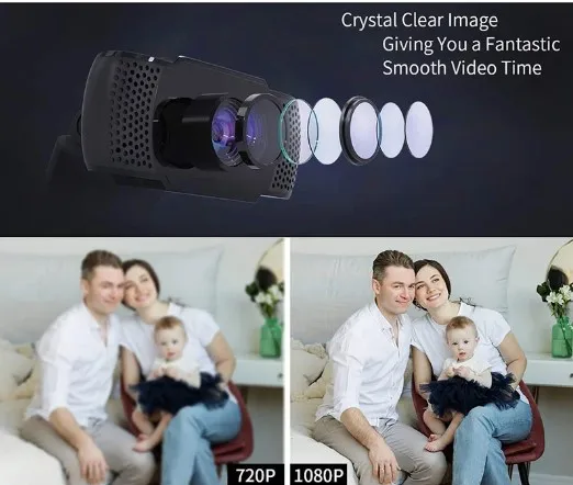 Full HD веб-камера 1080P потоковый камеры широкий экран видеосвязи и запись с микрофоном USB камера с широким углом обзора