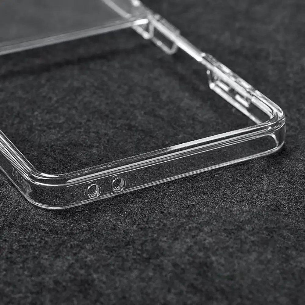 product laudtec transparent phone case for samsung z flip7 fold7 ultra thin pc simple business back cover anti yellow customized sjk1073-4