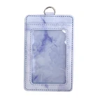New Marble Texture design multiple ID job Card Holder With badge reel lanyard for promotion gift