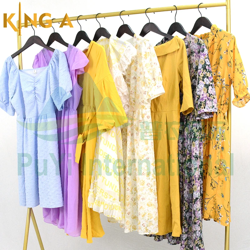 Cheap Maxi Dresses Free Bale Used Clothes Ladies Vintage Cotton Dress