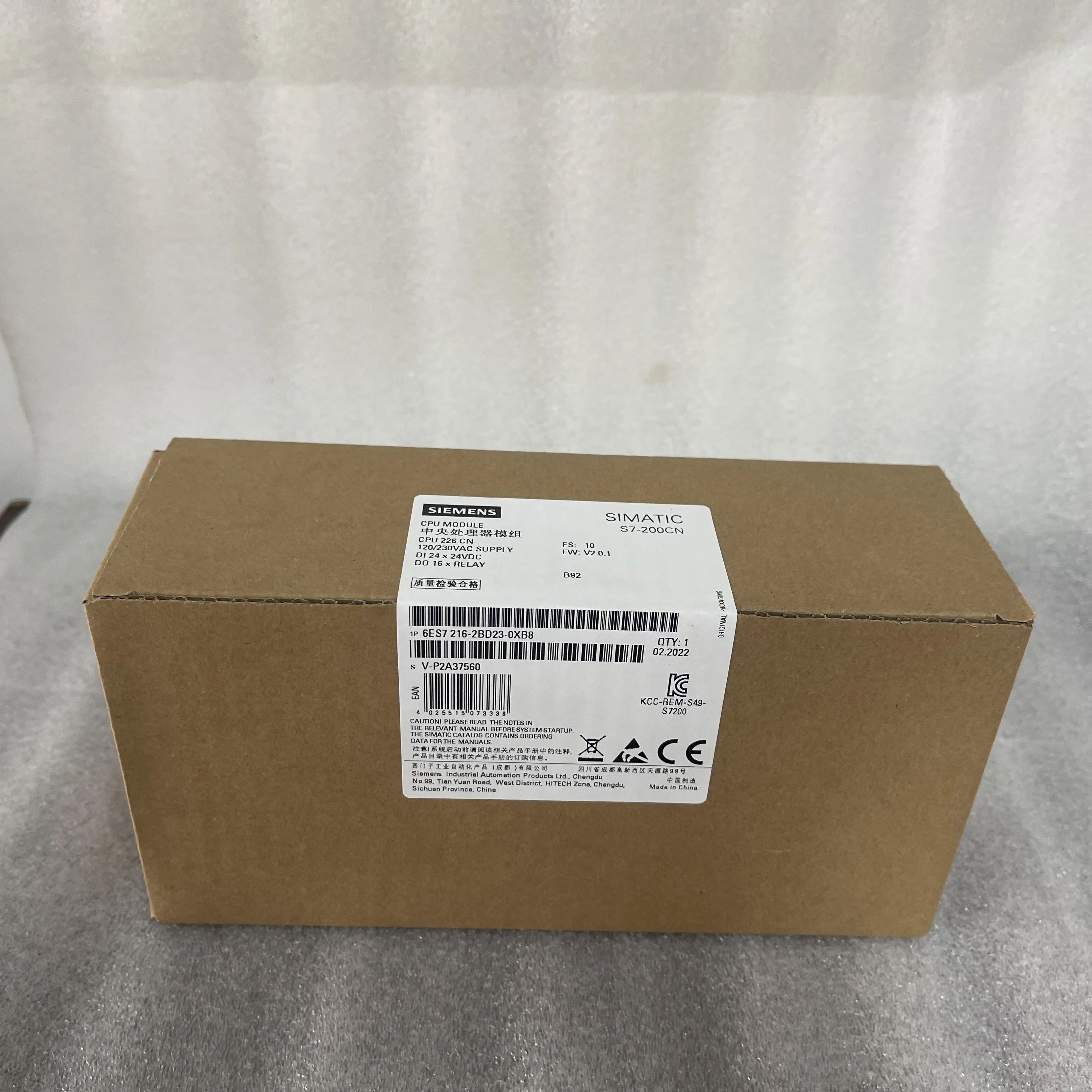 SIEMENS CPU Module SIMATIC S7-200CN  6ES7216-2BD23-0XB8