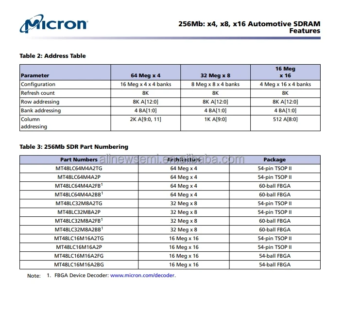 MT48LC16M16A2TG-75IT 2