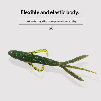 Bagged 6pcs Artificial Soft Bait Swim Bait Wholesale Long-Cast Bass Snakehead Soft Worm Bait – Soft Lure – view 2