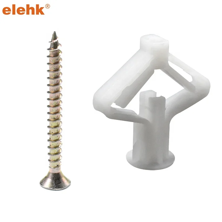 Elehk Butterfly Toggle Anchor Wall Plug Drywall China Manufacturer Gypsum Board Anchors Wall Plugs Butterfly Anchor