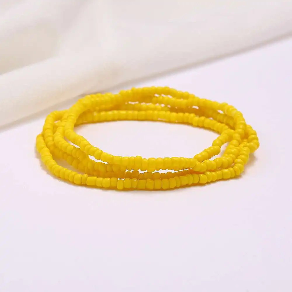 Красочные богемные двухрядные бусины на талию пляжные цепочки ювелирные