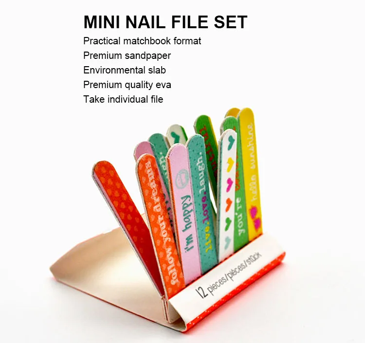 Promotion Gifts Matchbox Mini Nail File,12 Piece A Set Manicure Tools