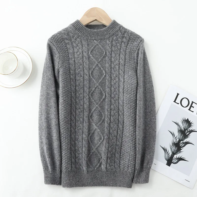 Cable Knit Baby Clothing Manufacturers Thick Half Turtleneck Sweater ...
