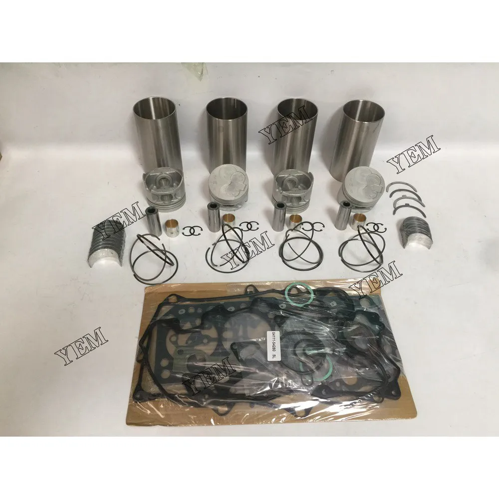 5L Cylinder Overhaul Liner Kit With Piston Ring Full Gasket Set Bearings for Toyota