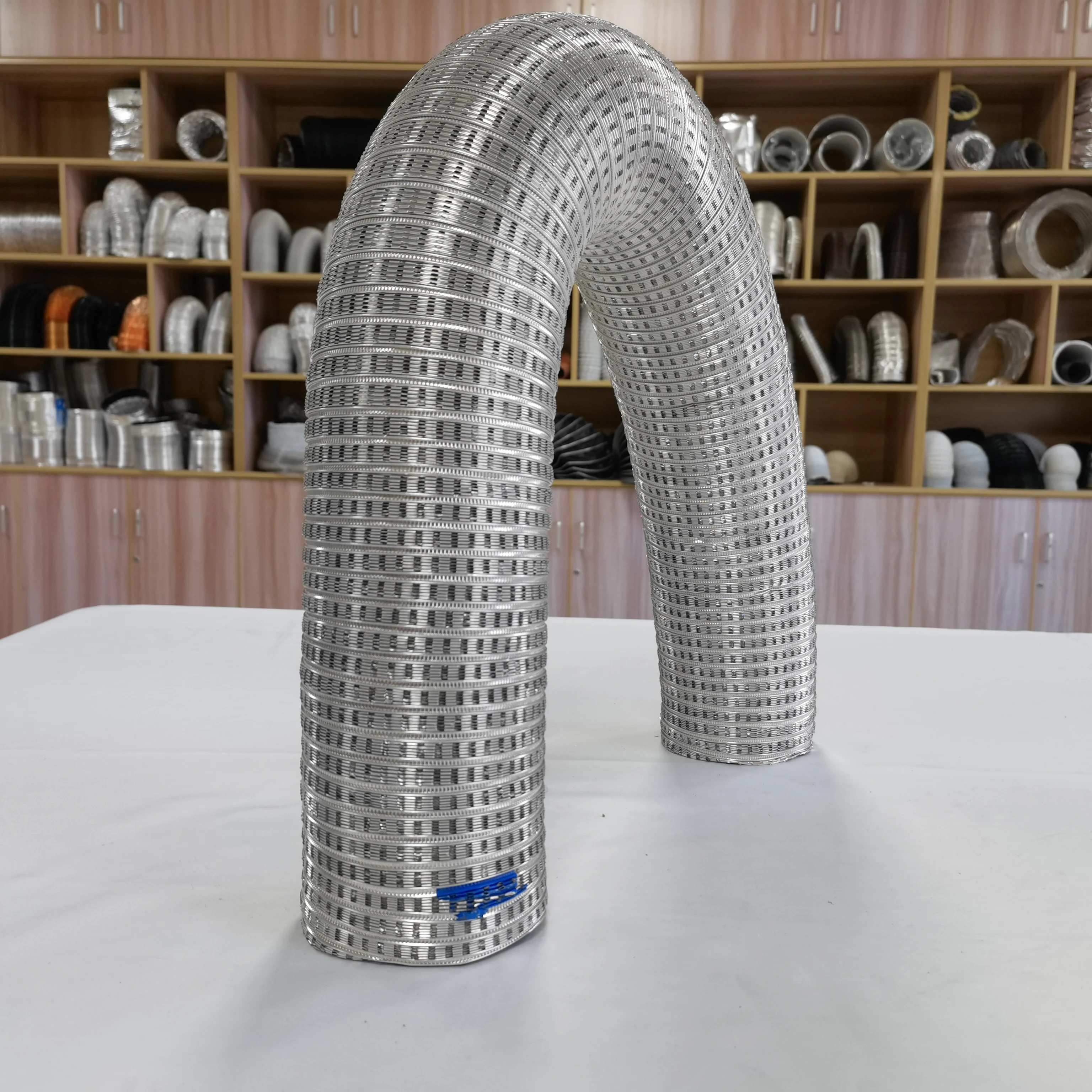 Hvac System Perforated Semi-rigid Aluminum Flexible air Duct air  Conditioner Hose Ducting Duct, image size:3072x3072